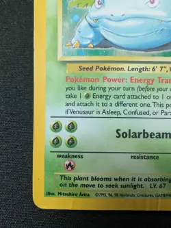 [DAMAGED] ❤ Pokemon Venusaur 018/130 Base Set 2 Holo Rare 100 HP 1999 English - Image 4