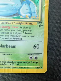 [DAMAGED] ❤ Pokemon Venusaur 018/130 Base Set 2 Holo Rare 100 HP 1999 English - Image 5