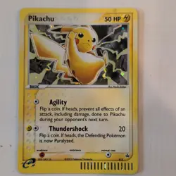 Pikachu EX Series Collector's Tin Promo Holo 012 (2003) HP 50 Basic Eng TPC - Image 1