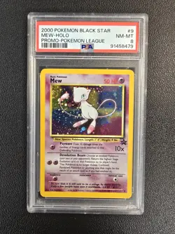 Pokemon TCG Mew 09/53 2000 Wotc Promo Pokemon League Holo PSA 8 NM-MT - Image 1