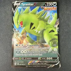 Pokemon TCG Tyranitar V Sword & Shield Battle Styles 097/163 Holo Ultra Rare - Image 1