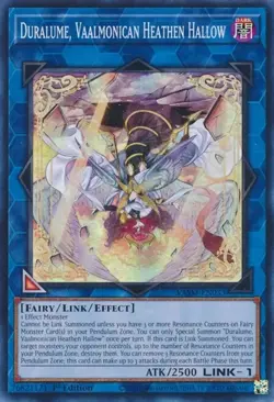 3x YUGIOH 1ST ED VASM-EN033 DURALUME, VAALMONICAN HEATHEN HALLOW SUPER RARE NEAR - Image 1
