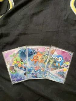 Pokemon TCG MEP#40-42 Turtwig, Chimchar, Piplup 1st Partner Illus. Coll. Set NM! - Image 1