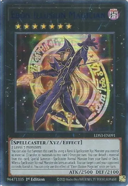 3x YUGIOH LDS3-EN091 EBON ILLUSION MAGICIAN ULTRA RARE NEAR MINT (NM) (BLUE) - Image 1