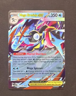 Mega Greninja EX Pokemon ME04: Chaos Rising #022/086 NM Double Rare - Image 1