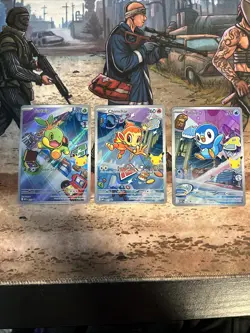 Pokemon TCG 1st Partner Illustration Collection Turtwig Chi char & Piplup - Image 2