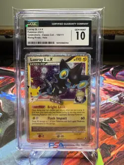 Pokemon Luxray GL Lv.X 109/111 Celebrations Classic Collection Holo CGC 10 - Image 1