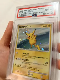 SWIRL PSA 10 2008 POKEMON JAPANESE PROMO QUIZ RALLY PRIZE #113 PIKACHU HOLO - Image 3