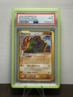 Pokemon EX Dragon Frontiers Meganium 4/101 PSA 9 Delta species - Image 1