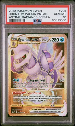 PSA 10 Origin Forme Palkia VSTAR 208/189 - Pokemon TCG Astral Radiance Full Art - Image 1