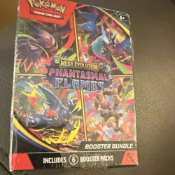 Pokemon TCG Mega Evolution—Phantasmal Flames Booster Bundle Box 6 Packs 2025 - Image 1