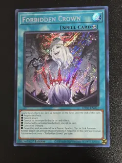 YUGIOH FORBIDDEN CROWN SECRET RARE NM BPRO-EN067 - Image 1