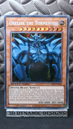 | Yugioh Obelisk the Tormentor SBCB-EN202 1st Secret Rare MP/HP 🔥 | - Image 1