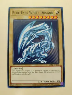 Blue-Eyes White Dragon LDK2-ENK01 Common Og Art Unlimited NM - Image 1