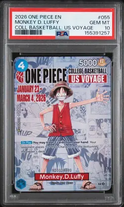 2026 One Piece Monkey.D.Luffy #P-055 US Voyage NCAAB Promo PSA 10 155391257 - Image 1