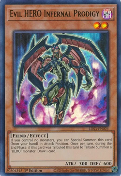 3x YUGIOH LDS3-EN024 EVIL HERO INFERNAL PRODIGY ULTRA RARE NEAR MINT (NM) - Image 1