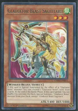 3x Yugioh 1st Ed CHIM-EN011 Gladiator Beast Sagittarii Rare NM - Image 1