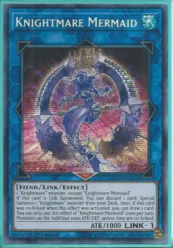 Yugioh MP19-EN025 Knightmare Mermaid Prismatic Secret Rare Near Mint 1st Edition - Image 1