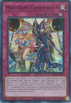 3x YUGIOH LDS3-EN099 MAGICIANS' COMBINATION ULTRA RARE NEAR MINT (NM) (RED) - Image 1