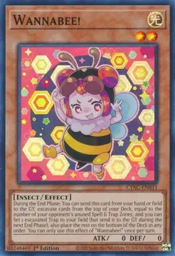 1x YUGIOH 1ST ED CYAC-EN031 WANNABEE! SUPER RARE NEAR MINT (NM) - Image 1