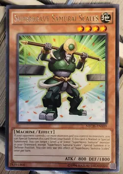 YUGIOH UNLIMITED NECH-EN009 SUPERHEAVY SAMURAI SCALES RARE NEAR MINT NM - Image 1