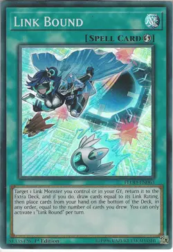3x Yugioh FLOD-EN063 Link Bound Super Rare Unlimited NM - Image 1