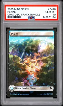 2025 MTG FINAL FANTASY COMMANDER CHOCOBO TRACK BUNDLE #0478 PLAINS PSA 10 - Image 1
