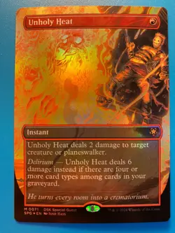 MTG 1x FOIL BORDERLESS Unholy Heat # 71 Special Guests Magic the Gathering x1 NM - Image 1