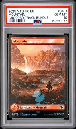 2025 MTG FINAL FANTASY COMMANDER CHOCOBO TRACK BUNDLE #0481 MOUNTAIN PSA 10 - Image 1