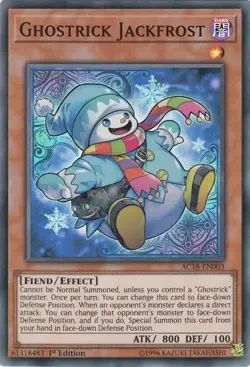 3x YUGIOH 1ST ED AC18-EN003 GHOSTRICK JACKFROST SUPER RARE NEAR MINT (NM) - Image 1