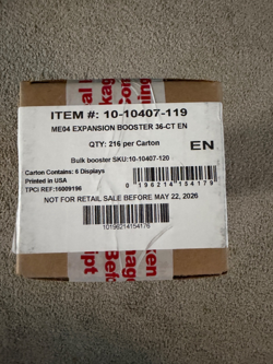 Pokemon TCG ME04 Mega Evolution CHAOS RISING 6 BOX BOOSTER CASE Sealed IN HAND - Image 1