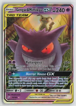 Gengar & Mimikyu GX 53/181 Holo GX Rare Team Up Pokemon NM - Image 1