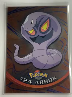 1999 Topps Pokemon TV #24 Arbok (C) Silver Foil Blue Logo FREE COMBINED SHIP - Image 1