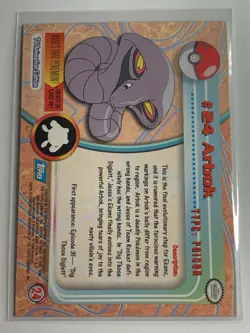 1999 Topps Pokemon TV #24 Arbok (C) Silver Foil Blue Logo FREE COMBINED SHIP - Image 2