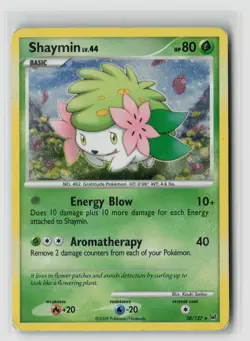 Shaymin #38/127 Platinum Holo Rare Pokemon TCG HP - Image 1