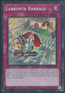 3x YUGIOH 1ST ED TAMA-EN025 LABRYNTH BARRAGE SUPER RARE NEAR MINT (NM) - Image 1