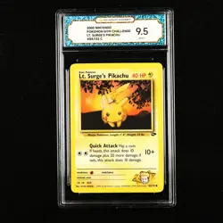 TQG 9.5 MINT+ 2000 Pokemon ENG Lt. Surge's Pikachu #84/132 C - Image 1