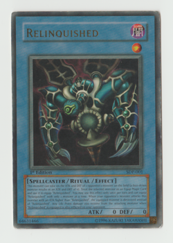 Yugioh Relinquished 1st ed ultra rare HP SDP-001 - Image 1