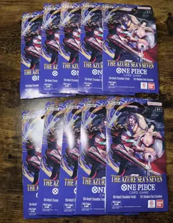 One Piece The Azure Sea's Seven Sleeved Blister Booster Pack (Lot of 10) New - Image 1