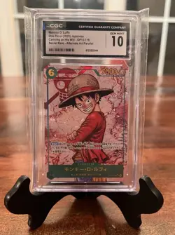 Monkey D. Luffy Alternate Art Secret Rare Parallel OP13-118 CGC 10 One Piece CCG - Image 1