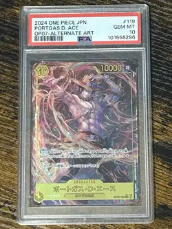 PSA 10 2024 ONE PIECE JPN 500 YEARS IN THE FUTURE OP07119 PORTGAS D. ACE SEC ALT - Image 1
