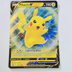 Pikachu Oversized V SWSH198 Pokemon Promo Card 2021 TCG Pokemon - Image 1