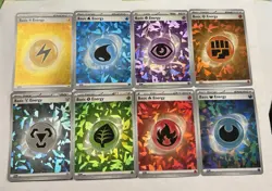 Stellar Crown set of 8 Cracked Ice Energy Cards MP - Image 1