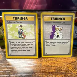1995 Pokemon Base Set Trainer Cards 2 Lot Vintage FREE SHIPPING - Image 1