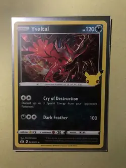Yveltal Celebrations 25th Anniversary 019/025 Holo Mint Single Pokemon Card - Image 1