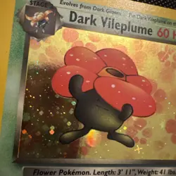 Team Rocket's Dark Vileplume 13/82 Rare Holo Pokemon TCG Card - mint - Image 2