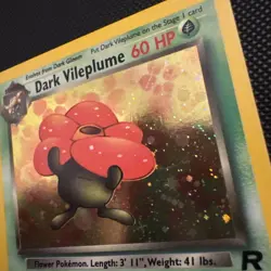 Team Rocket's Dark Vileplume 13/82 Rare Holo Pokemon TCG Card - mint - Image 3
