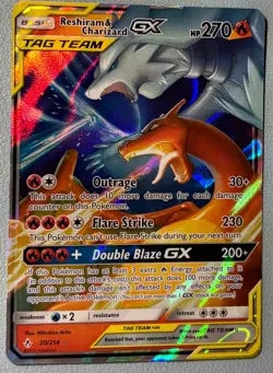 Reshiram & Charizard GX 20/214 Unbroken Bonds TAG TEAM Ultra Rare Pokemon Card - Image 1
