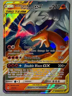 Reshiram & Charizard GX 20/214 Unbroken Bonds TAG TEAM Ultra Rare Pokemon Card - Image 2