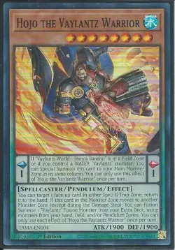 3x YUGIOH 1ST ED TAMA-EN004 HOJO THE VAYLANTZ WARRIOR SUPER RARE NEAR MINT (NM) - Image 2